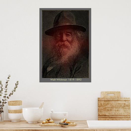 Walt Whitman - Portrait Poster (Keuken)