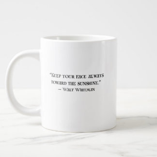 Walt Whitman positieve quote koffiemok Extra Grote Beker