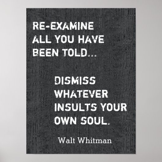 Walt Whitman Quote - Art print #2 (Voorkant)