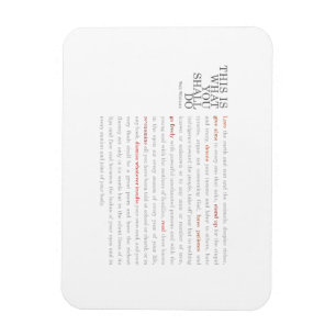 Walt Whitman Quote magnet Magneet