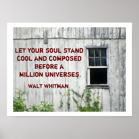 Walt Whitman quote - poster (Voorkant)