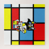 Walter bevindt zich in een Piet Mondrian Legpuzzel (Horizontaal)