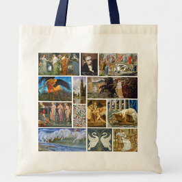 Walter Crane Art Nouveau Gallery Collage Tote Bag