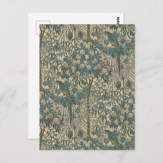 Walter Crane  Art Nouveau Macaw Pattern Briefkaart (Voorkant / Achterkant)