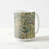 Walter Crane -  Art Nouveau Macaw Pattern Koffiemok (Voorkant rechts)