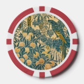 Walter Crane - Art Nouveau Macaw Pattern Poker Chips (Voorkant)