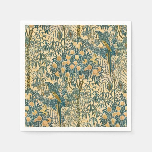 Walter Crane - Art Nouveau Macaw Pattern Servet (Voorkant)
