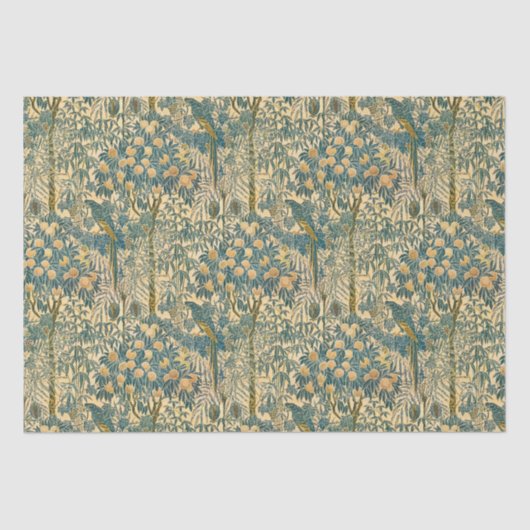 Walter Crane -  Art Nouveau Macaw Pattern Tissuepapier (Voorkant)