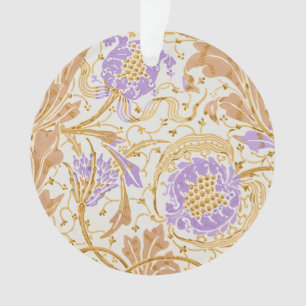 Walter Crane Arts & Crafts Art floral pourpre