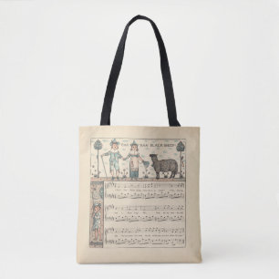 Walter Crane Baa Baa Zwarte Schaap Kindeerversje Draagtas