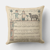 Walter Crane Baa Baa Zwarte Schaap Kindeerversje Kussen (Achterkant)
