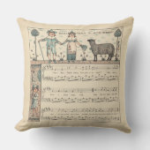 Walter Crane Baa Baa Zwarte Schaap Kindeerversje Kussen (Voorkant)