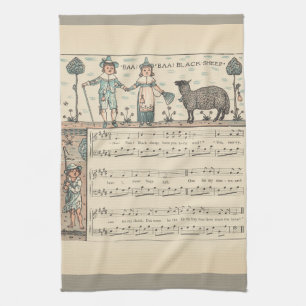 Walter Crane Baa Baa Zwarte Schaap Kinderrijm Theedoek