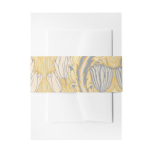 Walter Crane Blauw Witte Tulpen & Acanthus Uitnodigingen Wikkel