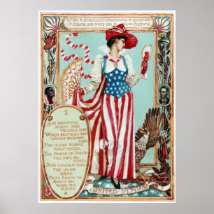 Walter Crane Columbia's Courtship Verenigde Staten Poster
