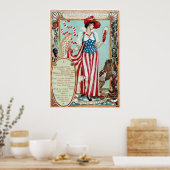 Walter Crane Columbia's Courtship Verenigde Staten Poster (Keuken)