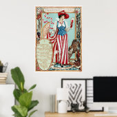 Walter Crane Columbia's Courtship Verenigde Staten Poster (Thuiskantoor)