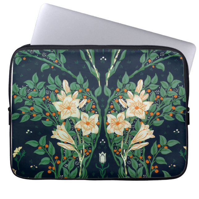 Walter Crane "Francesca" Botanical Laptop Sleeve (Voorkant)