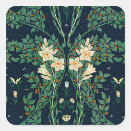 Walter Crane "Francesca" Botanical Vierkante Sticker