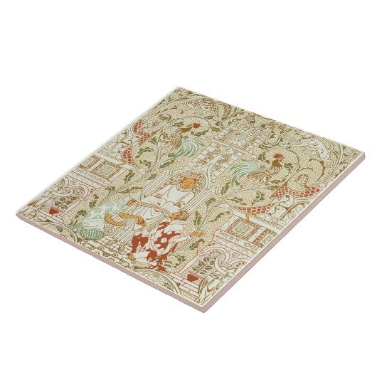 Walter Crane het huis dat Jack bouwde Tegeltje (Zijkant)