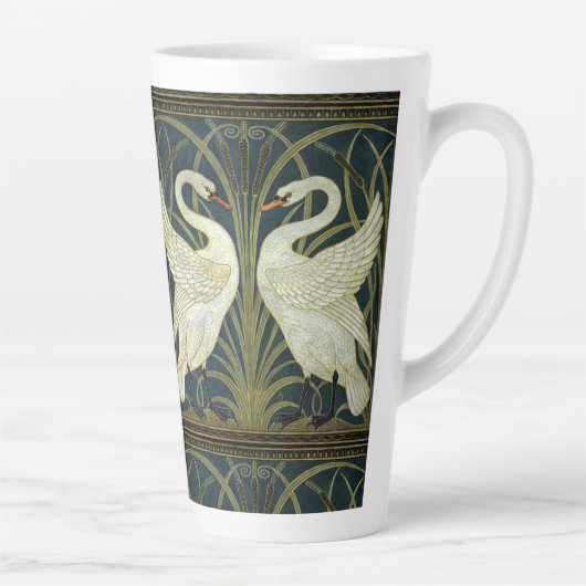 Walter Crane Swan & Rush and Iris Victorian  Latte Mok (Rechts)