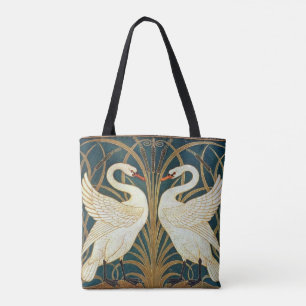 Walter Crane Swan, Rush en Iris Art Nouveau Draagtas