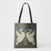 Walter Crane Swan, Rush en Iris Art Nouveau Draagtas (Voorkant)