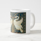 Walter Crane Swan, Rush en Iris Art Nouveau Extra Grote Beker (Voorkant rechts)