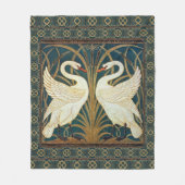 Walter Crane Swan, Rush en Iris Art Nouveau Fleece Deken (Voorkant)