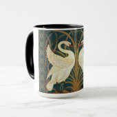 Walter Crane Swan, Rush en Iris Art Nouveau Mok (Voorkant links)