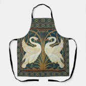 Walter Crane Swan, Rush en Iris Art Nouveau Schort (Voorkant)