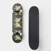 Walter Crane Swan, Rush en Iris Art Nouveau Skateboard (Voorkant)