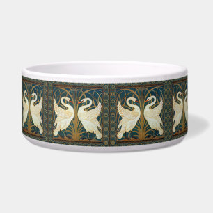 Walter Crane Swan, Rush en Iris Art Nouveau Voerbakje