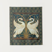 Walter Crane Swan, Rush en Iris Art Nouveau Wandkleed (Voorkant)