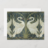 Walter Crane Swan Rush en Iris Briefkaart (Voorkant / Achterkant)