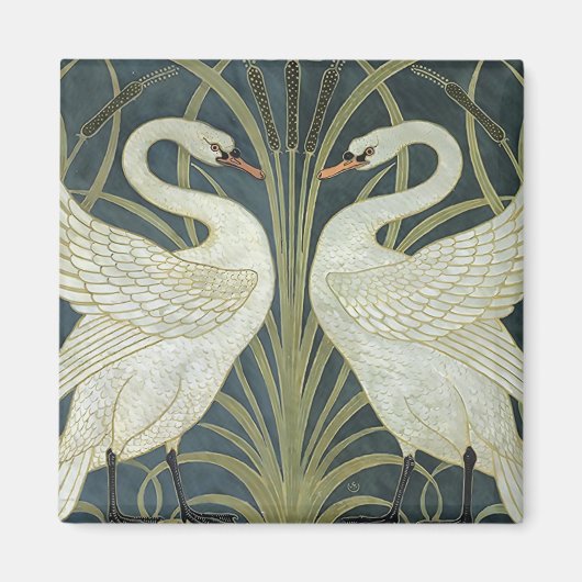 Walter Crane Swan Rush en Iris Magneet (Voorkant)