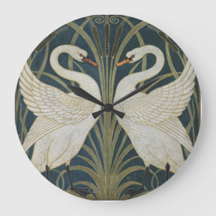  Walter Crane Swans Wall klok