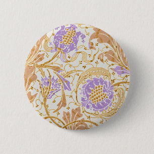 Walter Crane Teazle & Granaatappel Art Nouveau Ronde Button 5,7 Cm