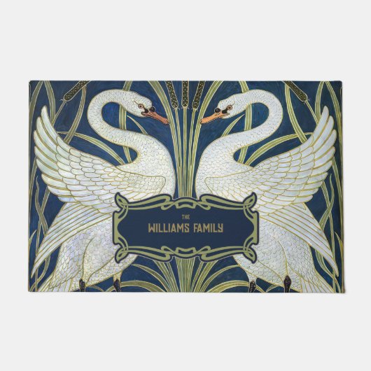 Walter Crane Two Swans Art  Decor Deurmat (Voorkant)
