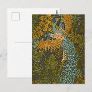 Walter Crane - vijg- en pauwenpatroon Briefkaart