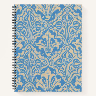 Walter Crane Vintage Blauwe Zaad- en Bloemkunst Notitieboek