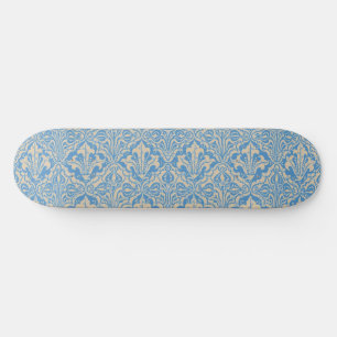 Walter Crane Vintage Blauwe Zaad- en Bloemkunst Skateboard