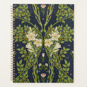 Walter Crane Vintage Marine Blanc Motif Lys