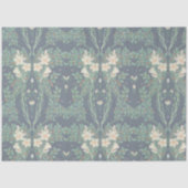 Walter Crane White Lily-Blue Back Shower Curtain Tissuepapier (Voorkant)