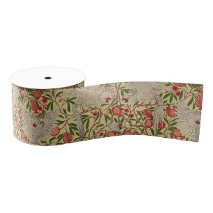 Walter Crane Witte Kaketoe Rode Granaatappel Kunst Grosgrain Lint