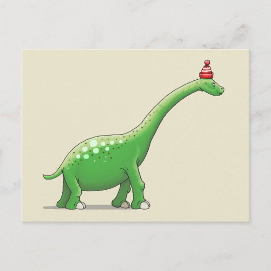 Walter de lange nek dinosaurus briefkaart (Voorkant)