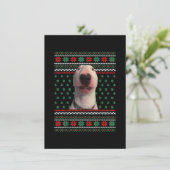 Walter Dog Meme Ugly kerstSweater Xmas Funny Kaart (Staand voorkant)