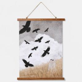 Walter en de kraaien hangend wandkleed