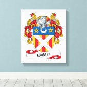 Walter Family Crest Canvas Afdruk (Insitu (Houten vloer))
