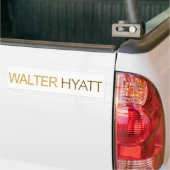 Walter Hyatt Bumpersticker (Op Truck)